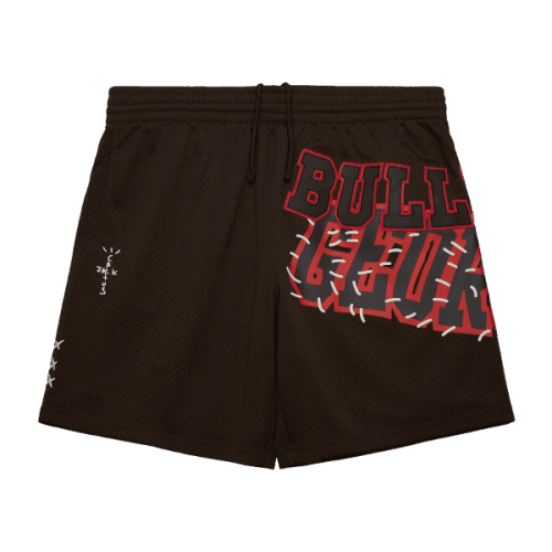 Travis Scott x M&N Georgia Bulldogs Basketball Shorts Brown